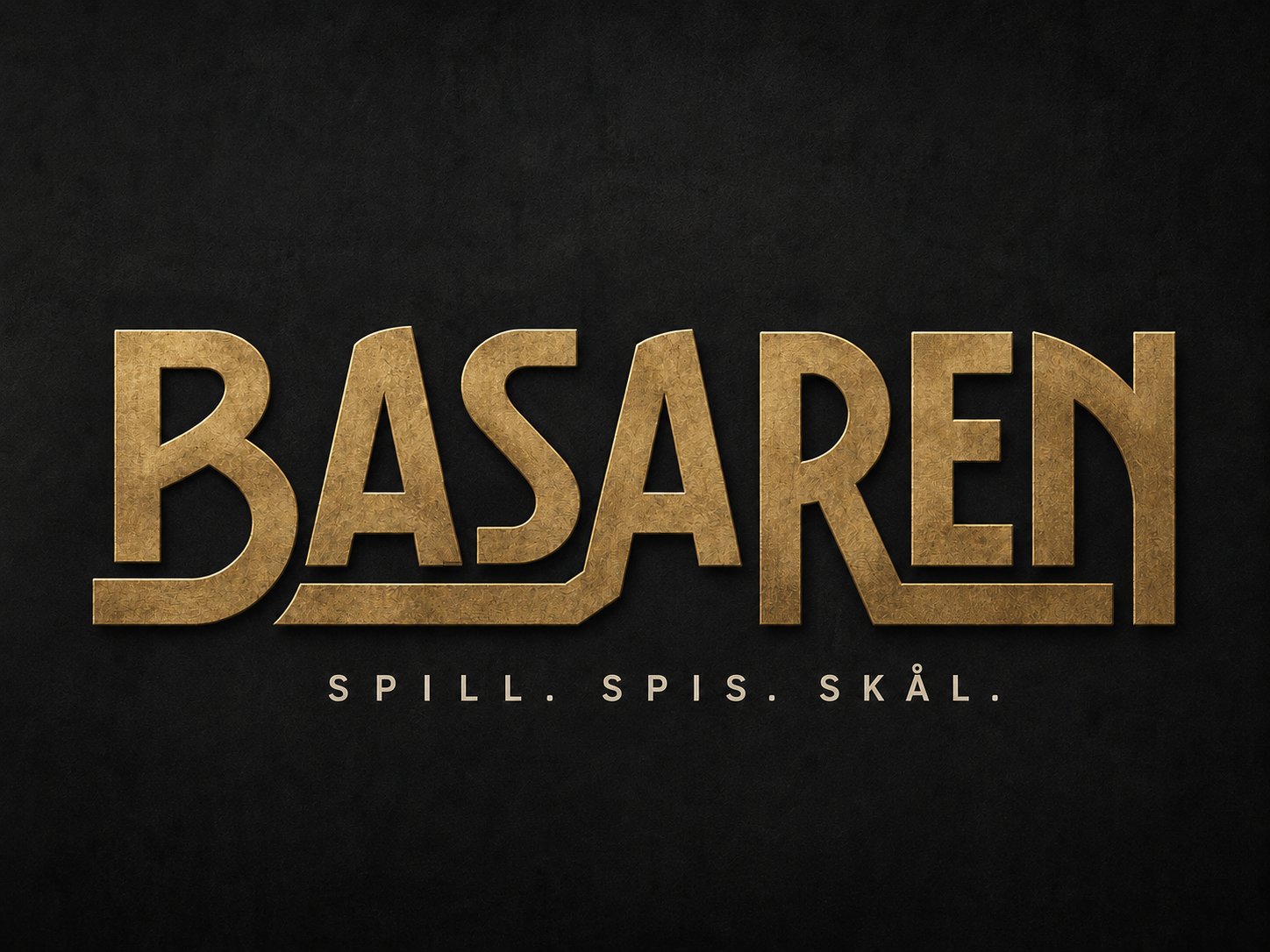 Basaren-logo på mørk bakgrunn